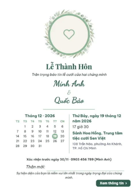 Modern Wedding Invitation · Save the Date — 1