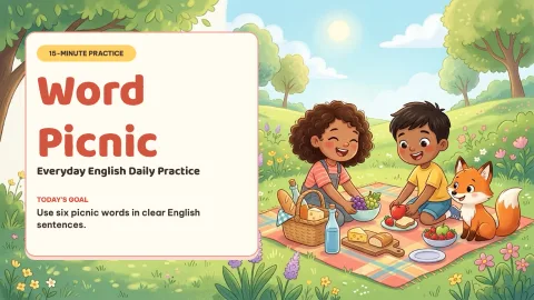 Word Picnic — Everyday English Daily Practice — 1
