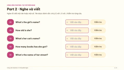 Starters Park: a listening practice test — 3
