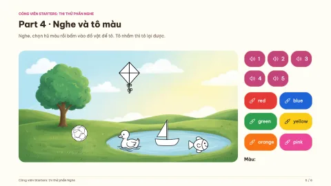 Starters Park: a listening practice test — 5