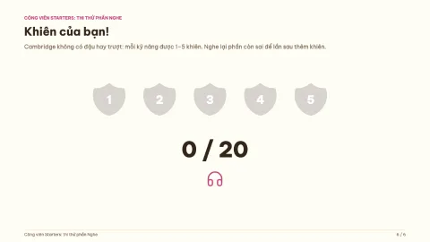 Starters Park: a listening practice test — 6